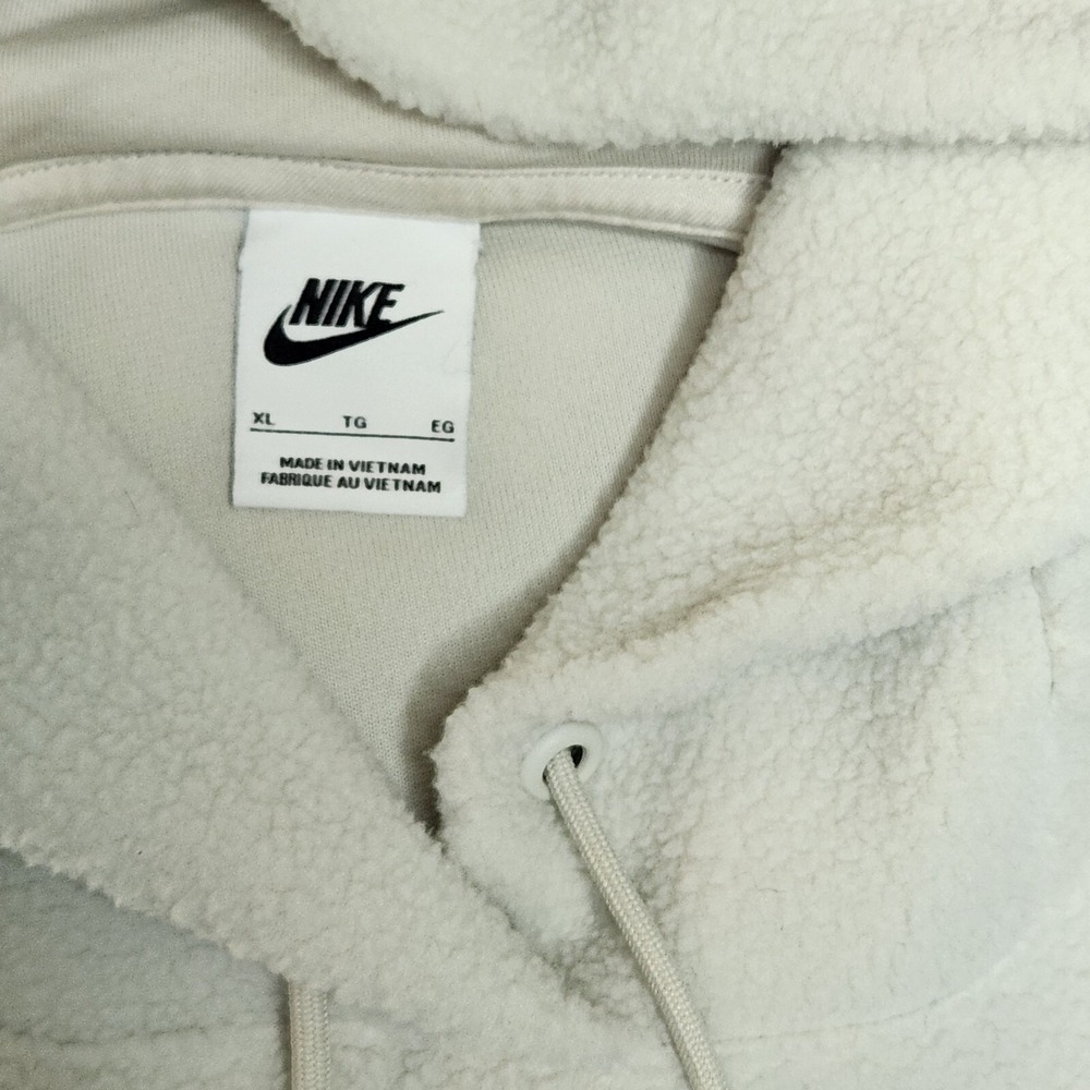 Nike Hoodie Women's Extra Large White Fleece Plush Oversized Sportswear Pullover - Picture 10 of 10